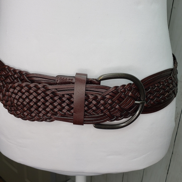 Target Accessories - New! Brown Woven Bonded Leather Belt Size Small